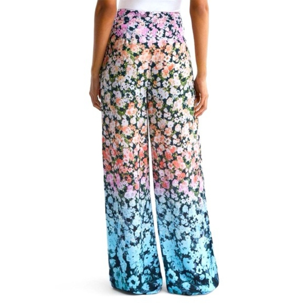 NWT REISS Serena Floral Print Wide Leg Trousers in Multicolor Size 4 - Picture 1 of 16